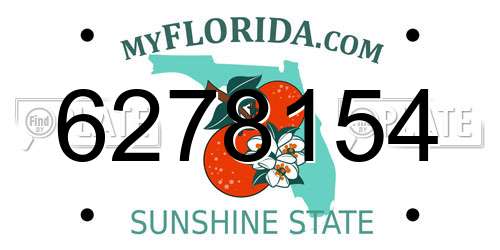 6278154 Florida License Plate