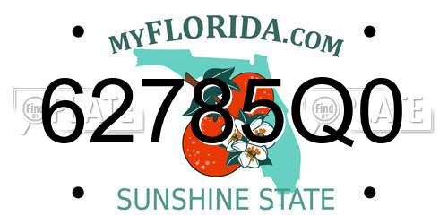 62785Q0 Florida License Plate