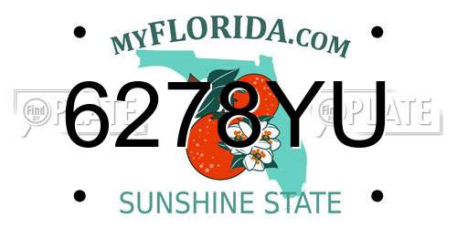 6278YU Florida License Plate