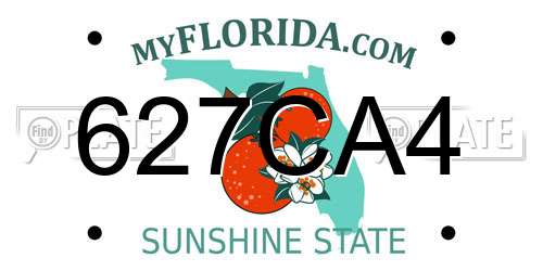 627CA4 Florida License Plate