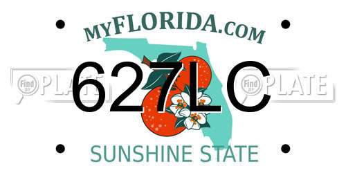 627LC Florida License Plate