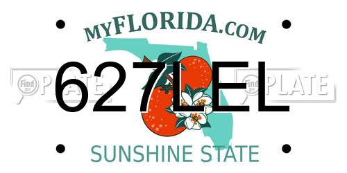 627LEL Florida License Plate