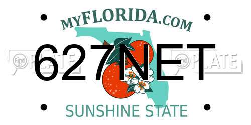 627NET Florida License Plate