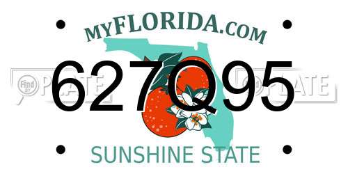 627Q95 Florida License Plate