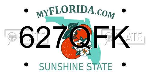 627QFK Florida License Plate