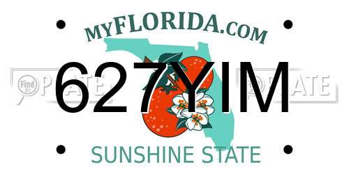 627YIM Florida License Plate