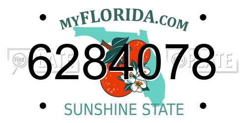 6284078 Florida License Plate