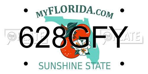 628GFY Florida License Plate