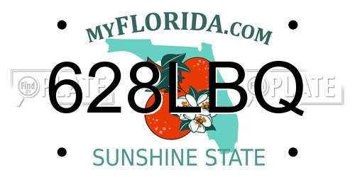628LBQ Florida License Plate