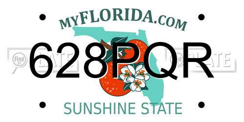 628PQR Florida License Plate
