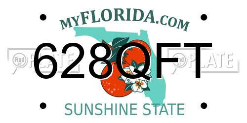 628QFT Florida License Plate