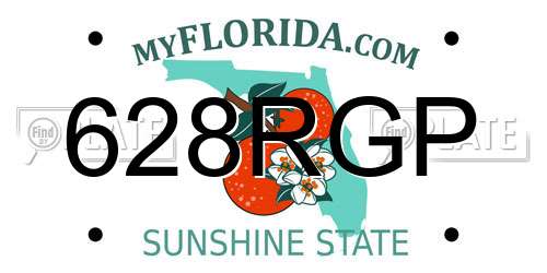 628RGP Florida License Plate