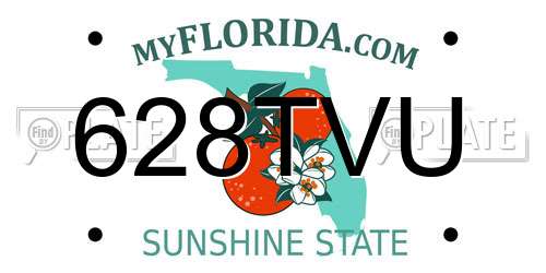 628TVU Florida License Plate