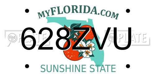 628ZVU Florida License Plate