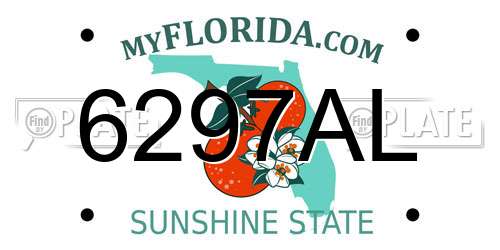 6297AL Florida License Plate
