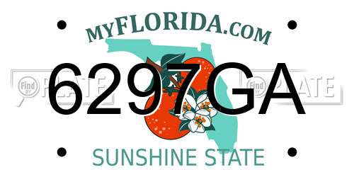 6297GA Florida License Plate