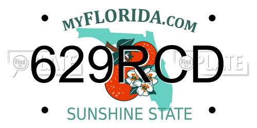 629RCD Florida License Plate