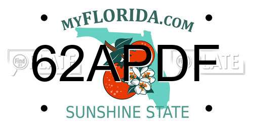 62APDF Florida License Plate