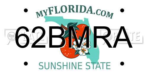 62BMRA Florida License Plate