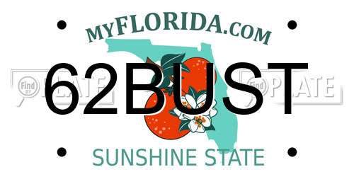 62BUST Florida License Plate