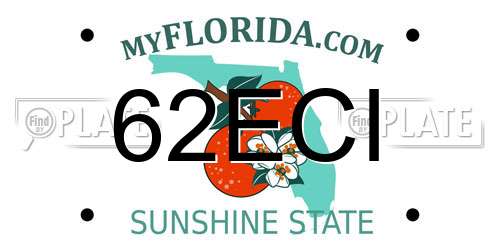 62ECI Florida License Plate