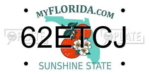62ETCJ Florida License Plate