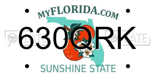 630QRK Florida License Plate