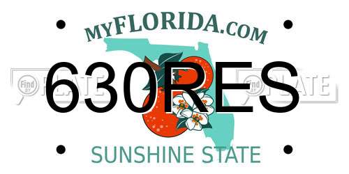630RES Florida License Plate