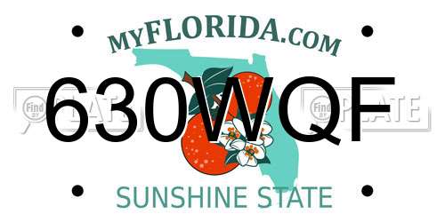 630WQF Florida License Plate