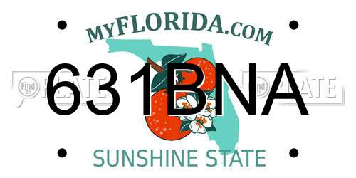631BNA Florida License Plate