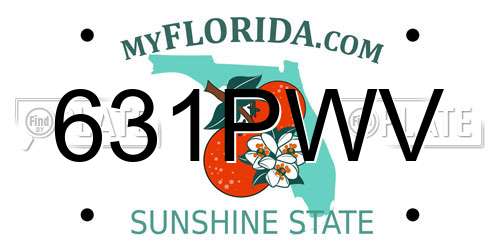 631PWV Florida License Plate