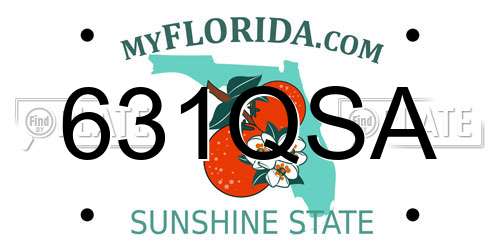 631QSA Florida License Plate