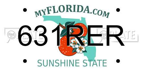 631RER Florida License Plate
