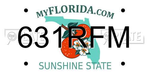 631RFM Florida License Plate