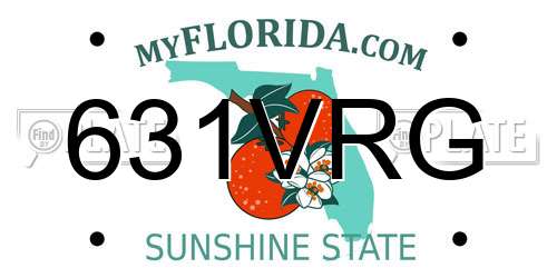 631VRG Florida License Plate