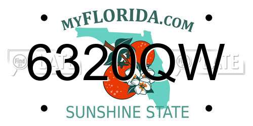 6320QW Florida License Plate
