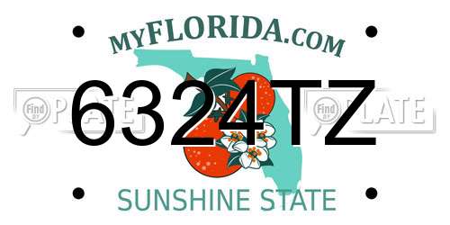 6324TZ Florida License Plate
