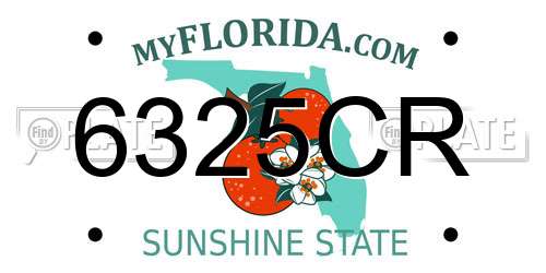 6325CR Florida License Plate