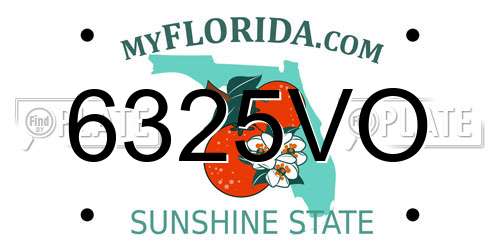 6325VO Florida License Plate