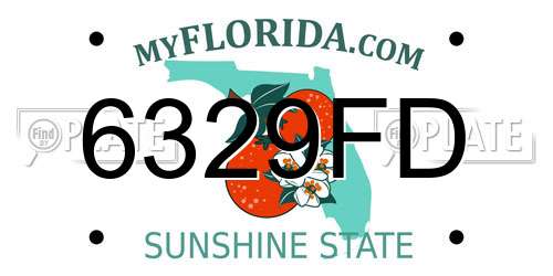6329FD Florida License Plate