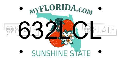 632LCL Florida License Plate