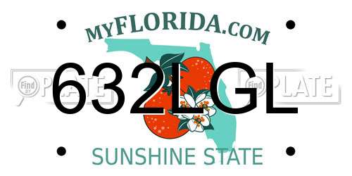 632LGL Florida License Plate