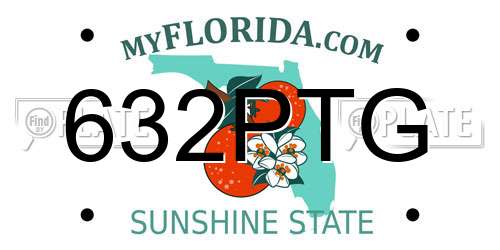 632PTG Florida License Plate