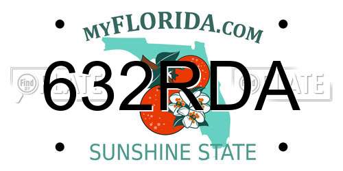 632RDA Florida License Plate