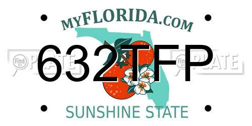 632TFP Florida License Plate