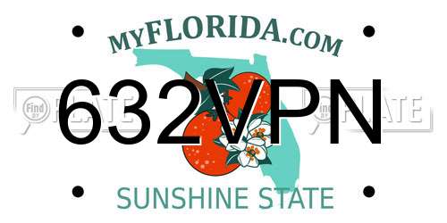 632VPN Florida License Plate