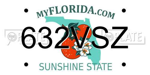 632VSZ Florida License Plate