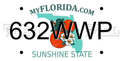 632WWP Florida License Plate