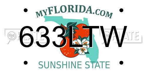 633LTW Florida License Plate