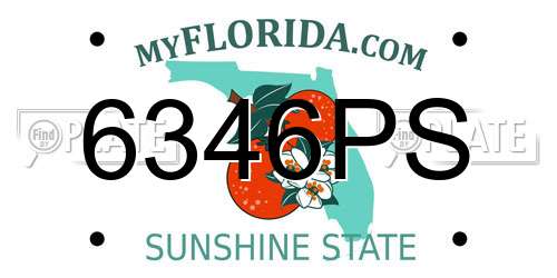6346PS Florida License Plate